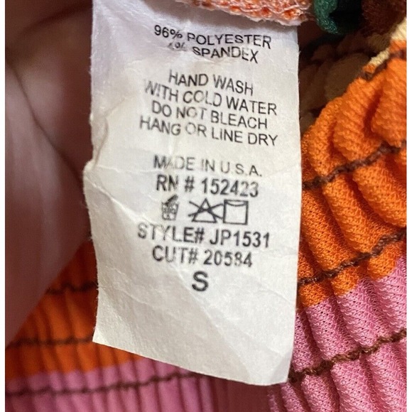 Vtg‎ Striped 70's Romper S Strapless Night & Day Made In USA Rainbow - Picture 4 of 9